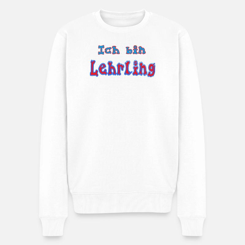 Ich_bin_Lehrling - Männer Premium Bio Pullover - Weiß