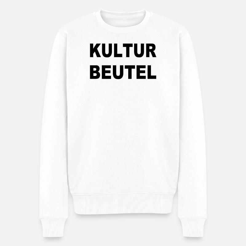 KULTUR BEUTEL - Männer Premium Bio Pullover - Weiß