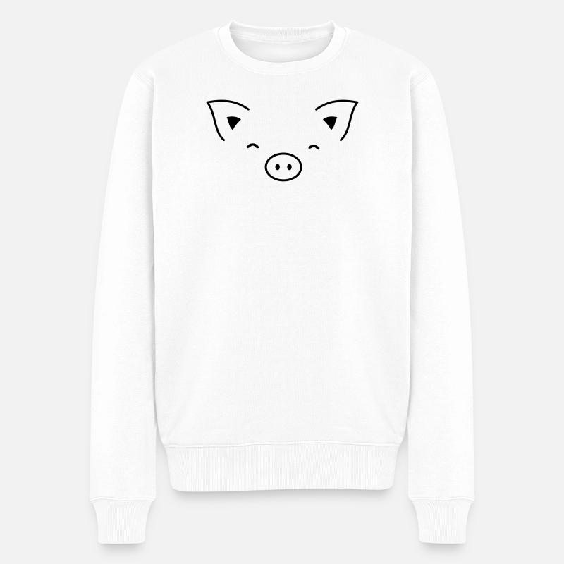 Pig piglet sow - Men's Premium Organic Jumper - white
