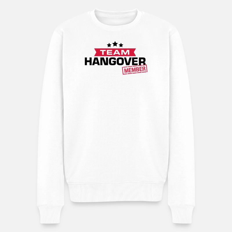 hangover team - Männer Premium Bio Pullover - Weiß