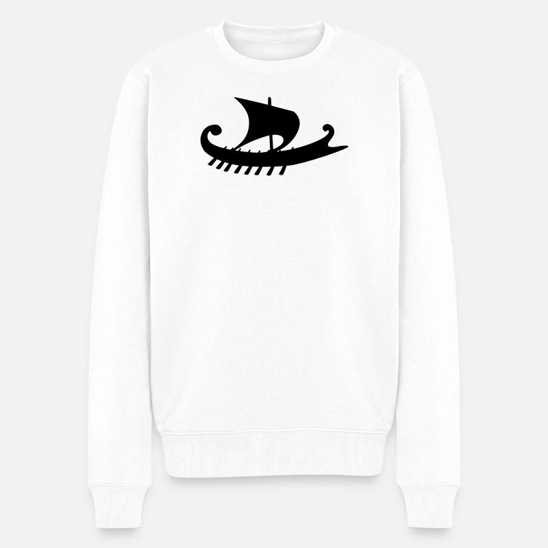 Empuriabrava - Männer Premium Bio Pullover - Weiß