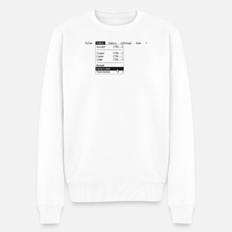 Menu informatique - Pull Premium bio Homme - blanc