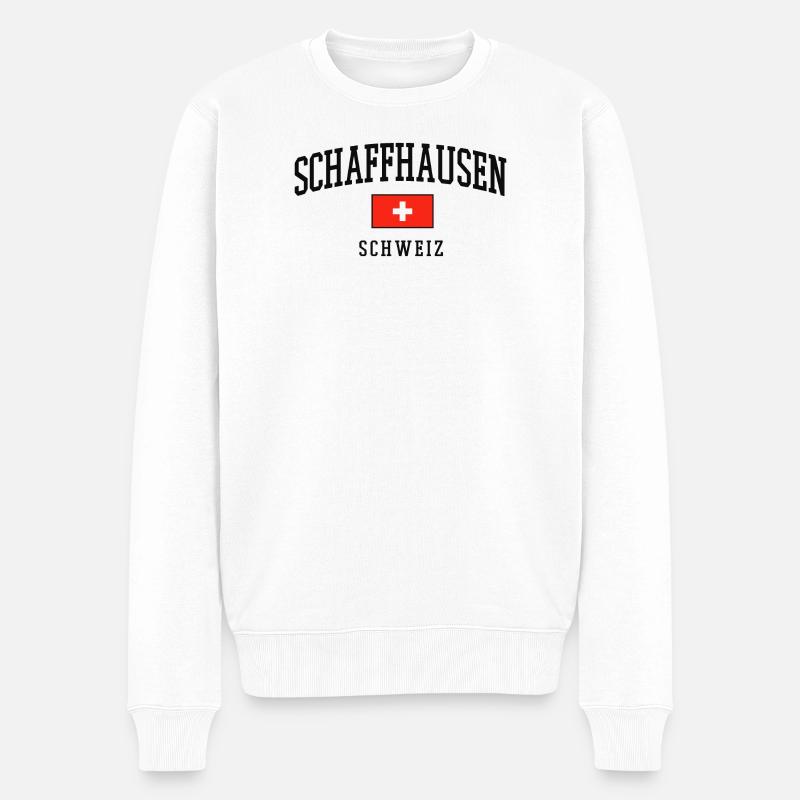 Drapeau suisse de Schaffhouse - Pull Premium bio Homme - blanc