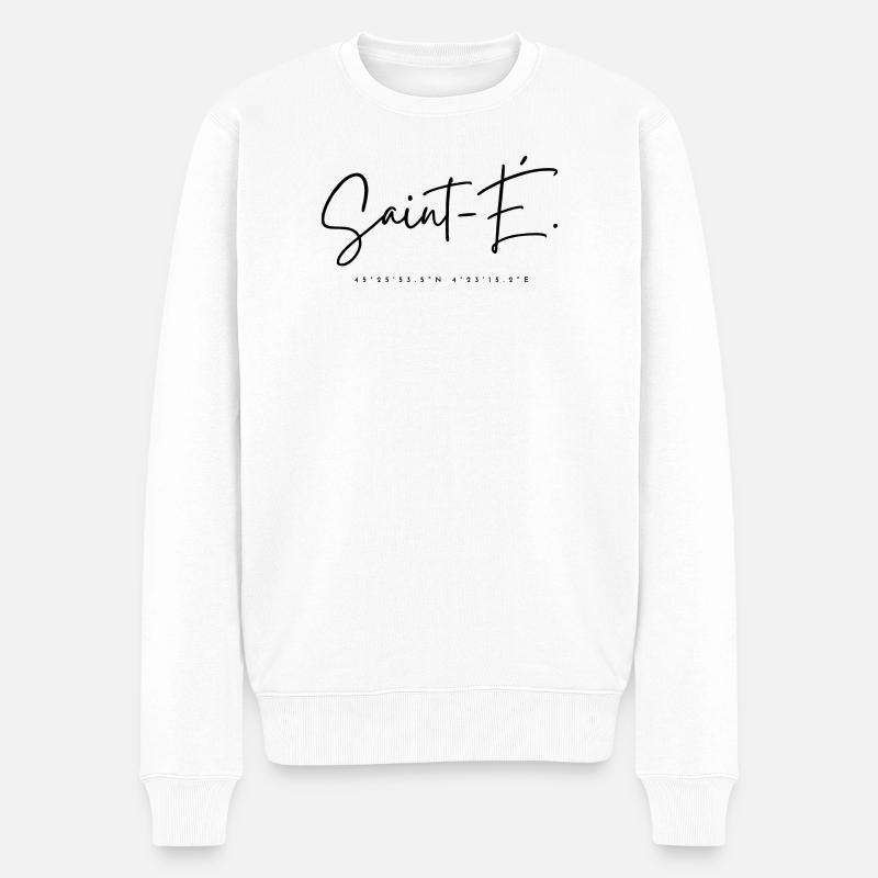 Saint-Étienne - Geschenk - Hollywood - Männer Premium Bio Pullover - Weiß