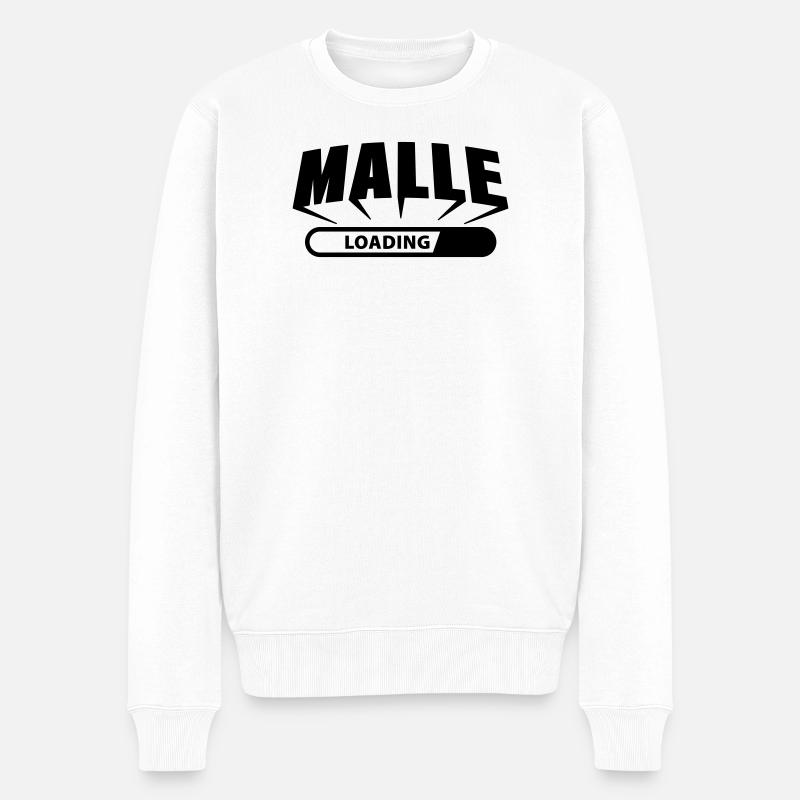 Malle loading - Männer Premium Bio Pullover - Weiß