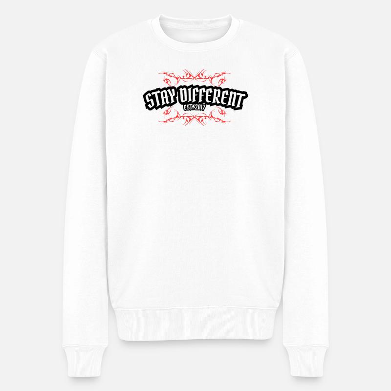 2 - Männer Premium Bio Pullover - Weiß