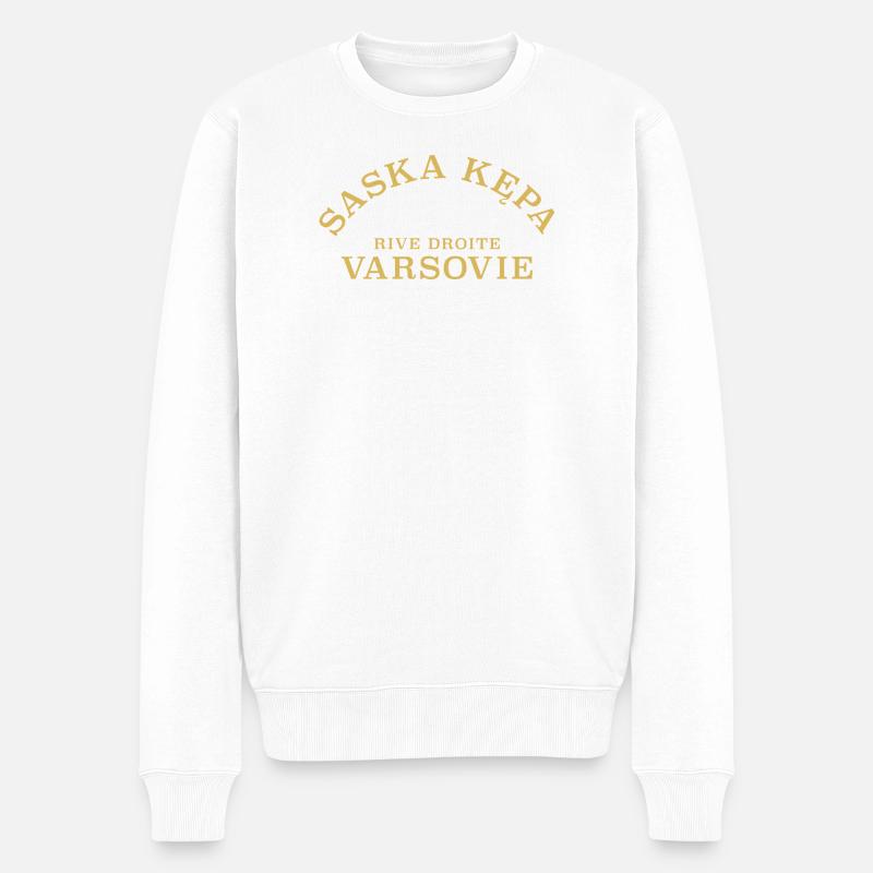 Saska Kepa Warszawa Warschau - Männer Premium Bio Pullover - Weiß