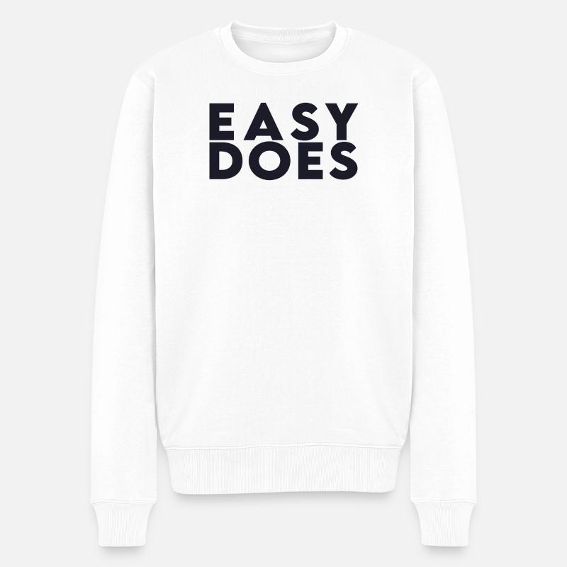 Easy Does - Männer Premium Bio Pullover - Weiß
