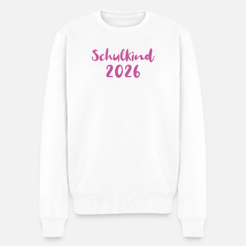Schulkind 2026 - Männer Premium Bio Pullover - Weiß