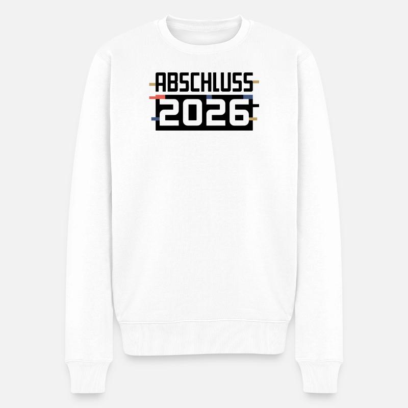 Abschluss Design 2026 - Männer Premium Bio Pullover - Weiß