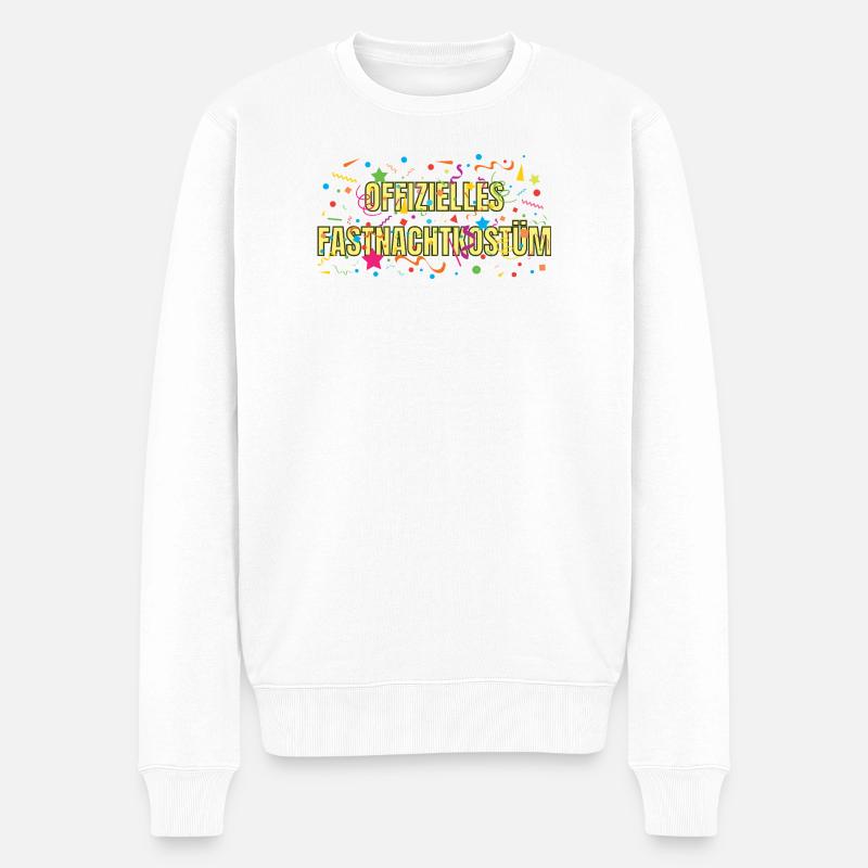 Offizielles Fastnachtkostüm - Männer Premium Bio Pullover - Weiß