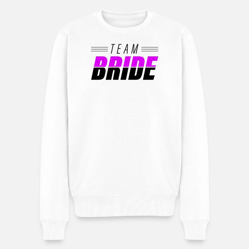 Team Bride - Männer Premium Bio Pullover - Weiß