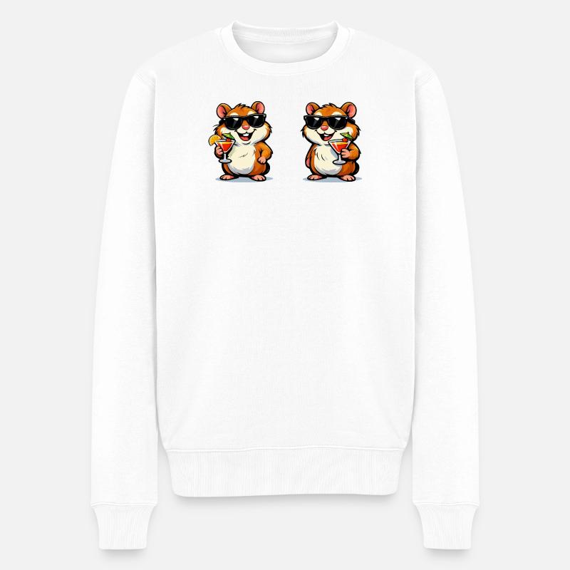 Cocktails de hamsters du soleil - Pull Premium bio Homme - blanc