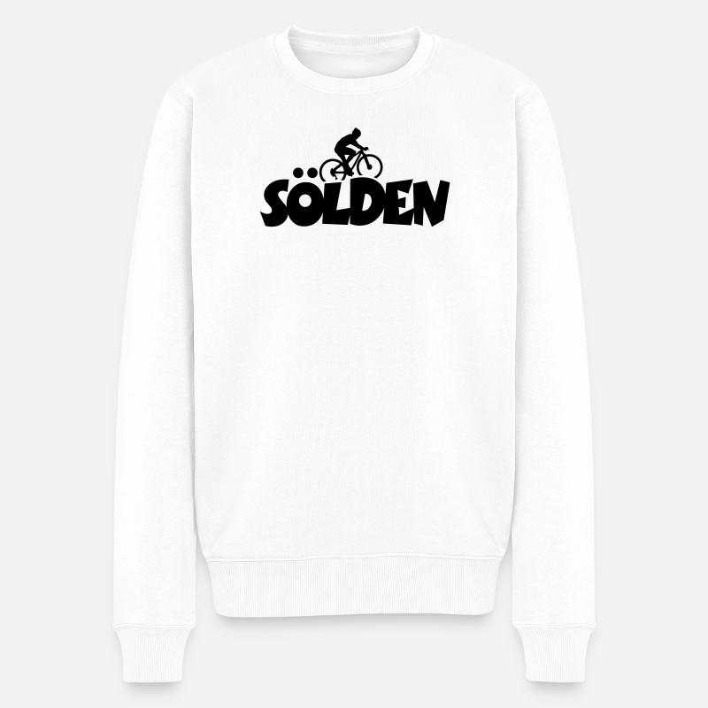 Sölden Mountainbike - Männer Premium Bio Pullover - Weiß