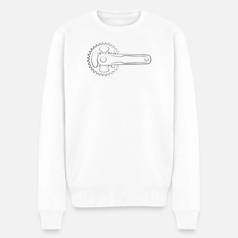Chainring Shirt - Männer Premium Bio Pullover - Weiß