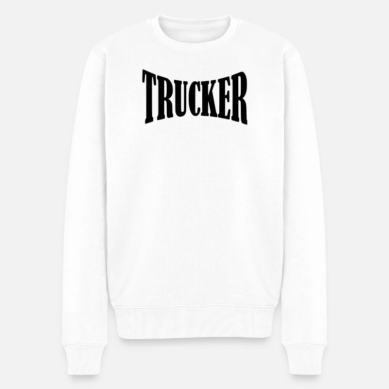 trucker shirt - Männer Premium Bio Pullover - Weiß