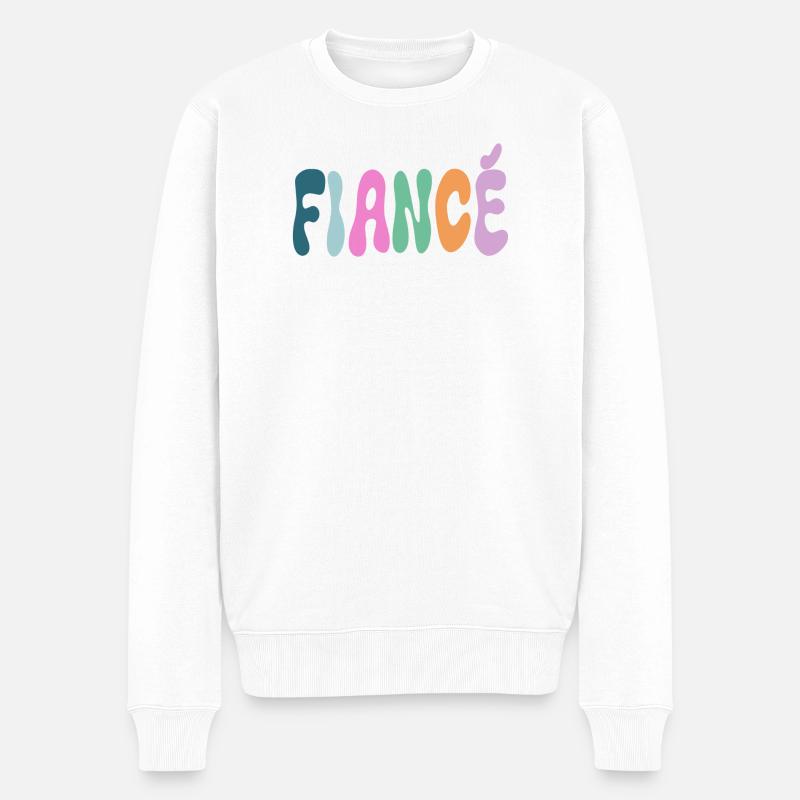 Bräutigam - Männer Premium Bio Pullover - Weiß