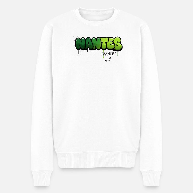 Nantes Graffiti Art Design - Pull Premium bio Homme - blanc