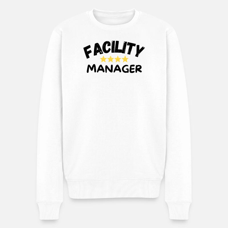 Facility Manager - Männer Premium Bio Pullover - Weiß