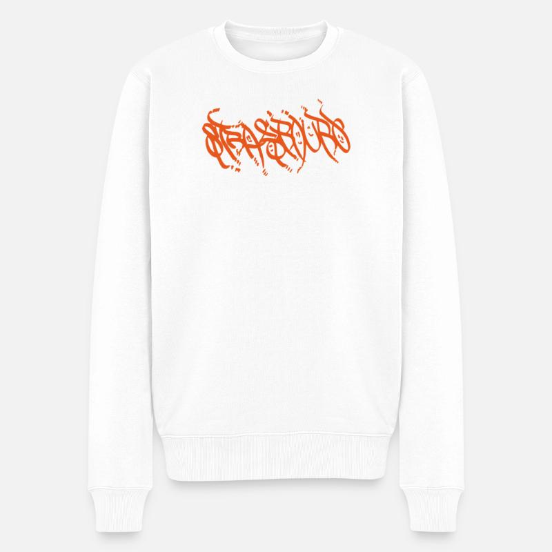 Strasbourg Streetart Souvenir - Männer Premium Bio Pullover - Weiß