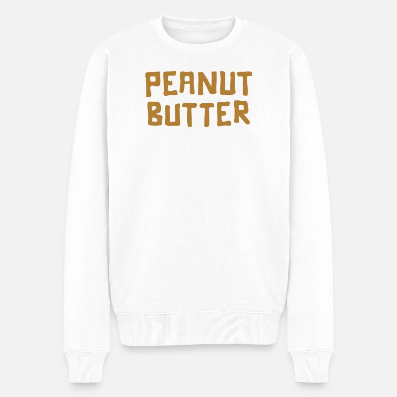 Pâte d’arachide 🥜 - Pull Premium bio Homme - blanc