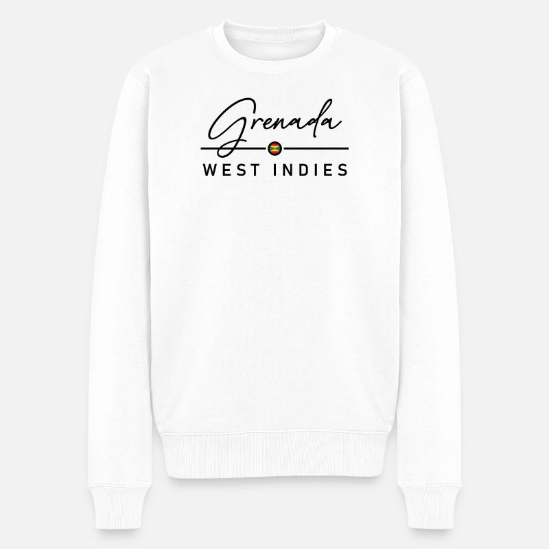 Grenada - West Indies - Karibik - Männer Premium Bio Pullover - Weiß