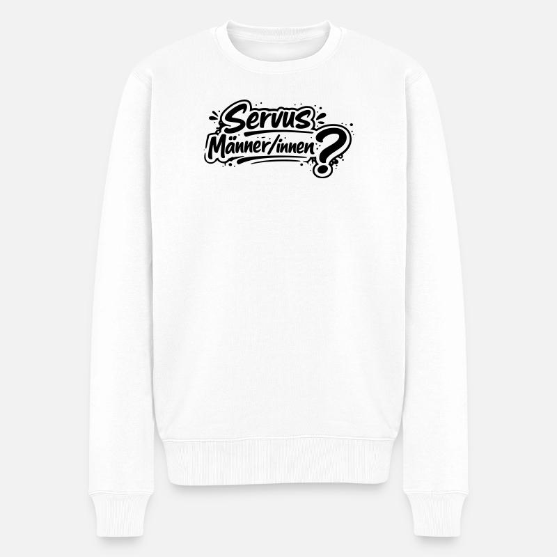 Servus Männer/innen? - Männer Premium Bio Pullover - Weiß