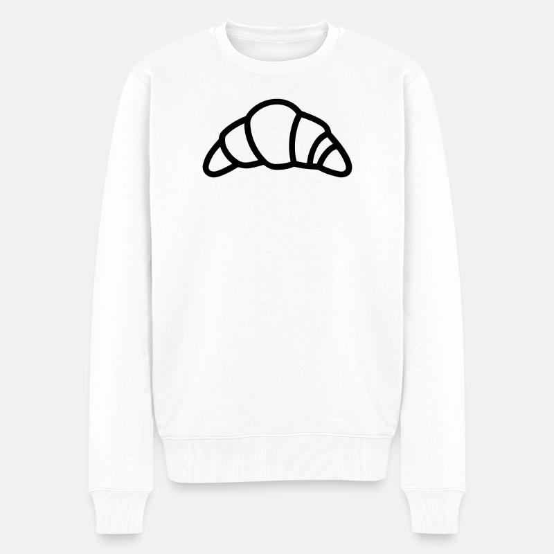 Halbmond - Männer Premium Bio Pullover - Weiß