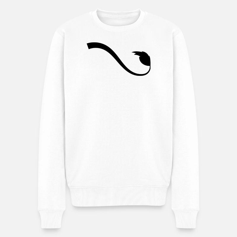 Löwenschwanz - Männer Premium Bio Pullover - Weiß