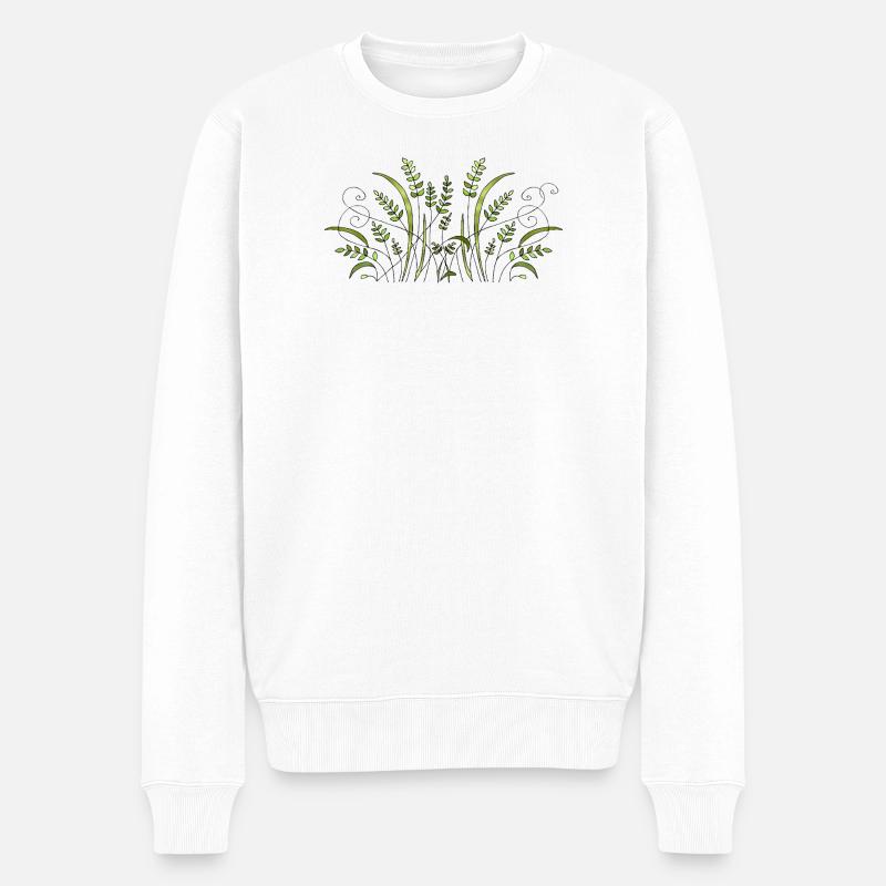 Fleur - Pull Premium bio Homme - blanc