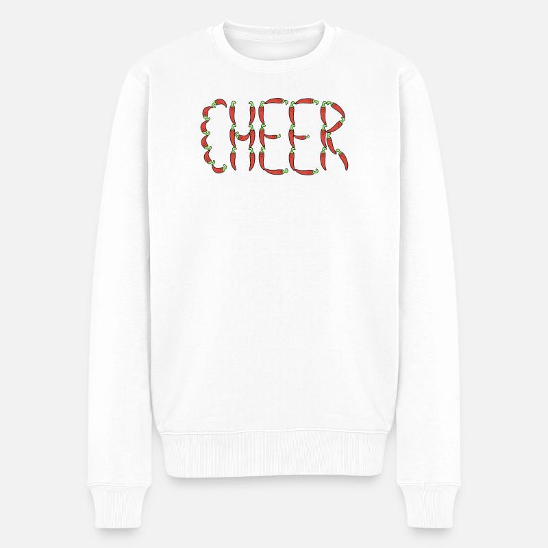 Chili-Cheer - Männer Premium Bio Pullover - Weiß