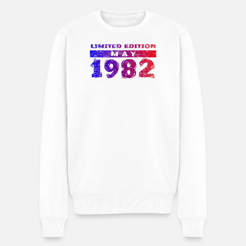 44e anniversaire Édition Limitée 05/1982 - Pull Premium bio Homme - blanc