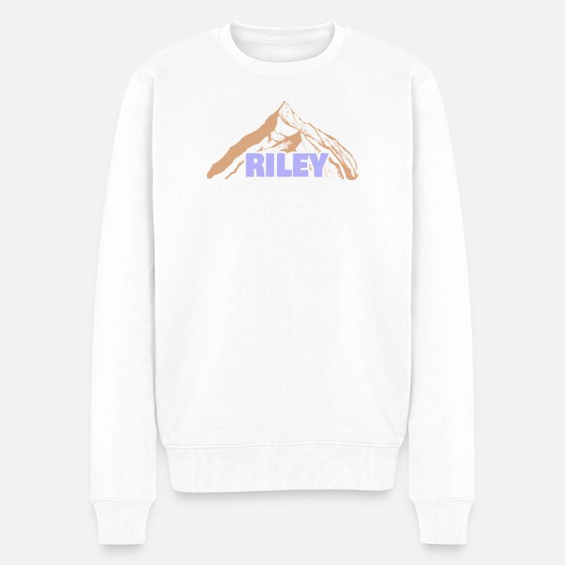 Spass Riley - Männer Premium Bio Pullover - Weiß