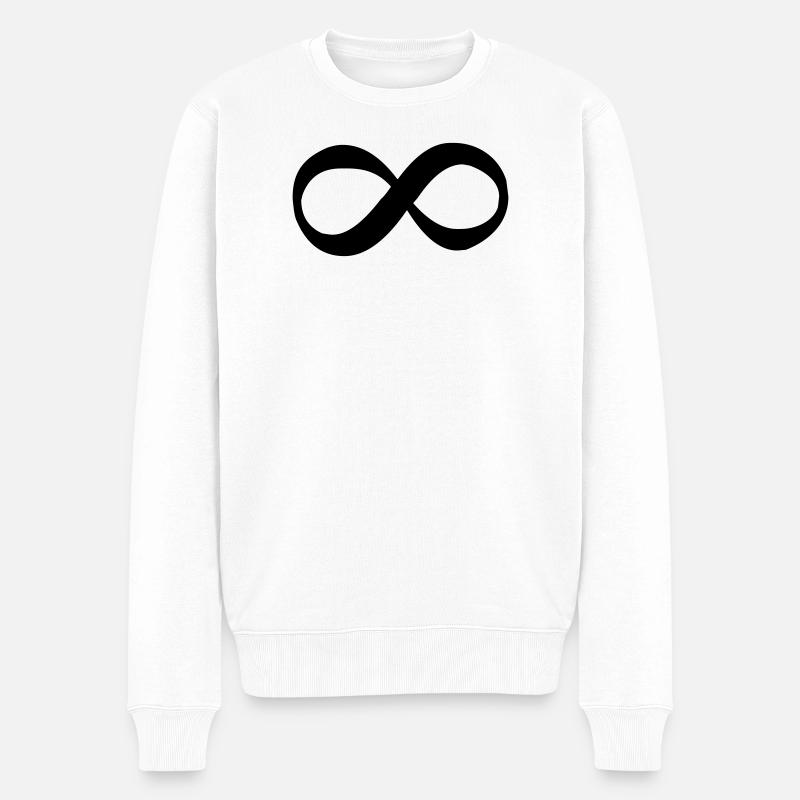 Unendlich - Männer Premium Bio Pullover - Weiß