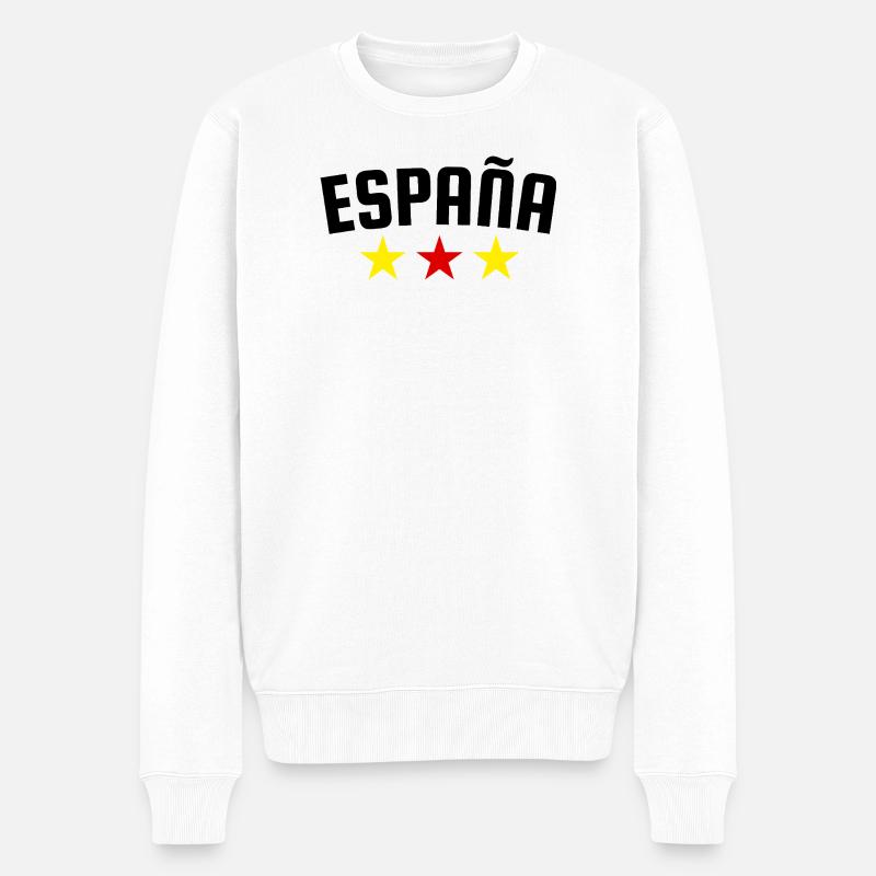 Espagne Trois Étoiles Design - Pull Premium bio Homme - blanc