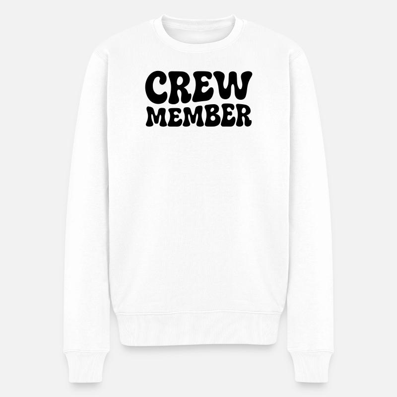 Crew Member - Männer Premium Bio Pullover - Weiß
