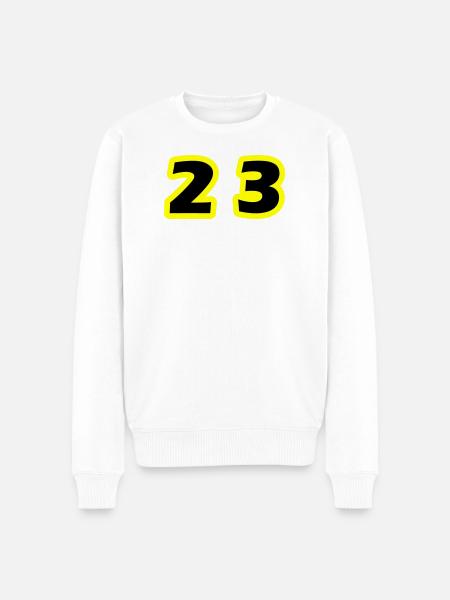 23 Number symbol - Men's Premium Organic Jumper - white