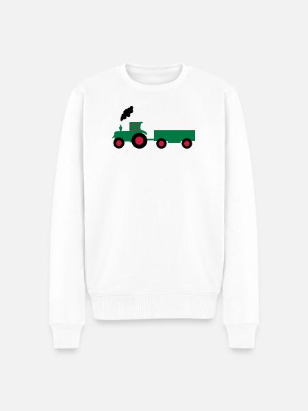 tractor anhaenger - Men's Premium Organic Jumper - white