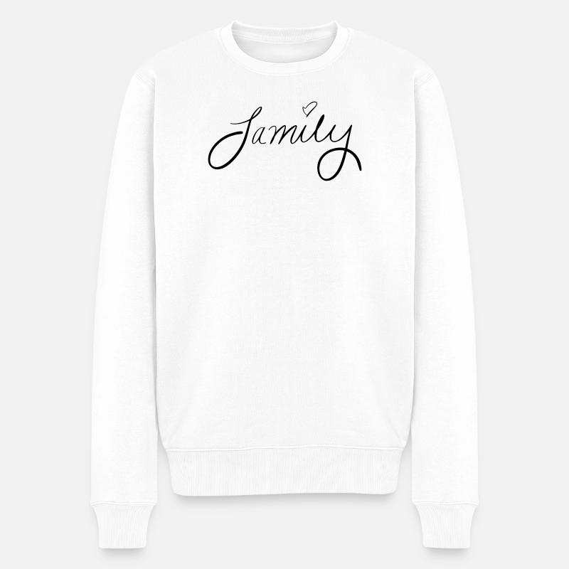Family - Männer Premium Bio Pullover - Weiß