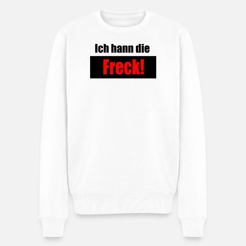 Saarländisch Dialekt T-shirt Saarland Spruch - Männer Premium Bio Pullover - Weiß