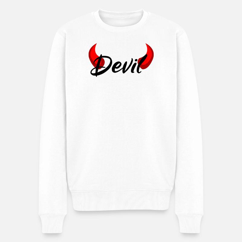 Je suis un diable - Diable - Pull Premium bio Homme - blanc