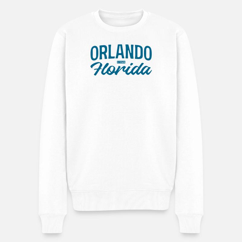 Orlando Florida Script Stil - Männer Premium Bio Pullover - Weiß