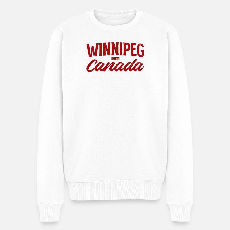 Winnipeg, Canada Est 1873 - Pull Premium bio Homme - blanc