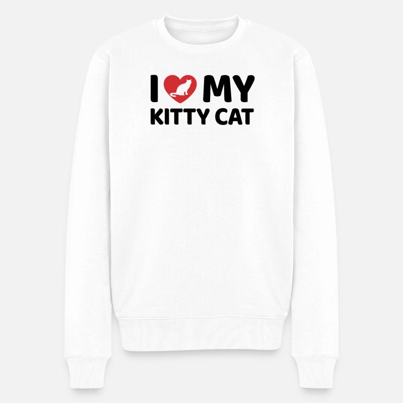 J’adore mon chat - Pull Premium bio Homme - blanc