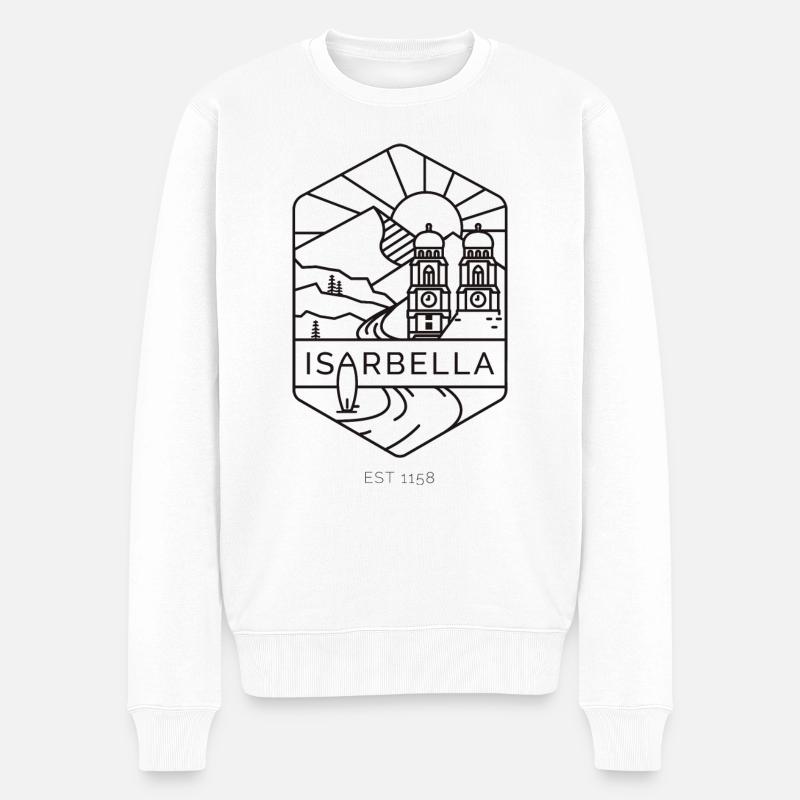 ISARBELLA - Männer Premium Bio Pullover - Weiß