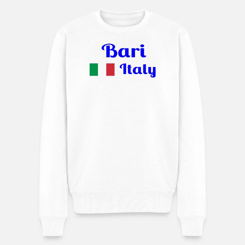 Bari Italia - Imprimés élégants - Pull Premium bio Homme - blanc