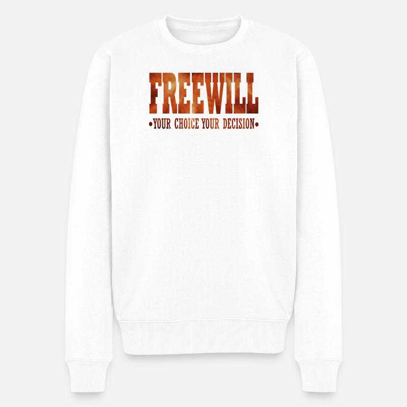 FreeWill - Men's Premium Organic Jumper - white