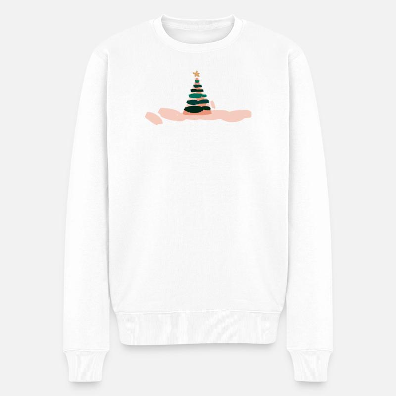 Fabelhafte Weihnachtsbaum Illustration - Männer Premium Bio Pullover - Weiß