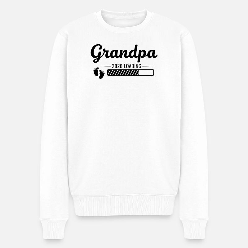 Grandpa 2026 Loading - Männer Premium Bio Pullover - Weiß