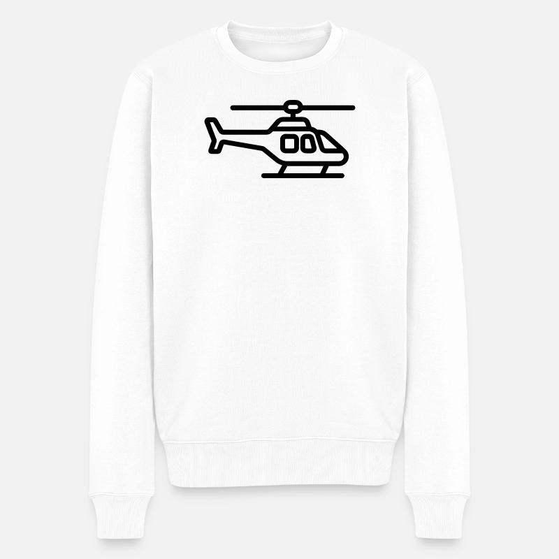 hélicoptère - Pull Premium bio Homme - blanc